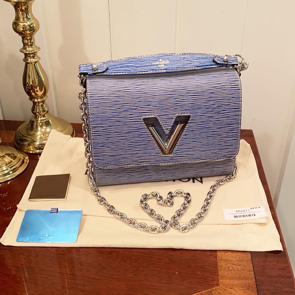 Louis Vuitton Blue Epi Twist MM NEW
